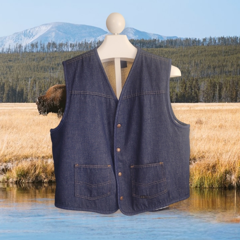 Vintage 70s Sears and Roebuck Denim Vest